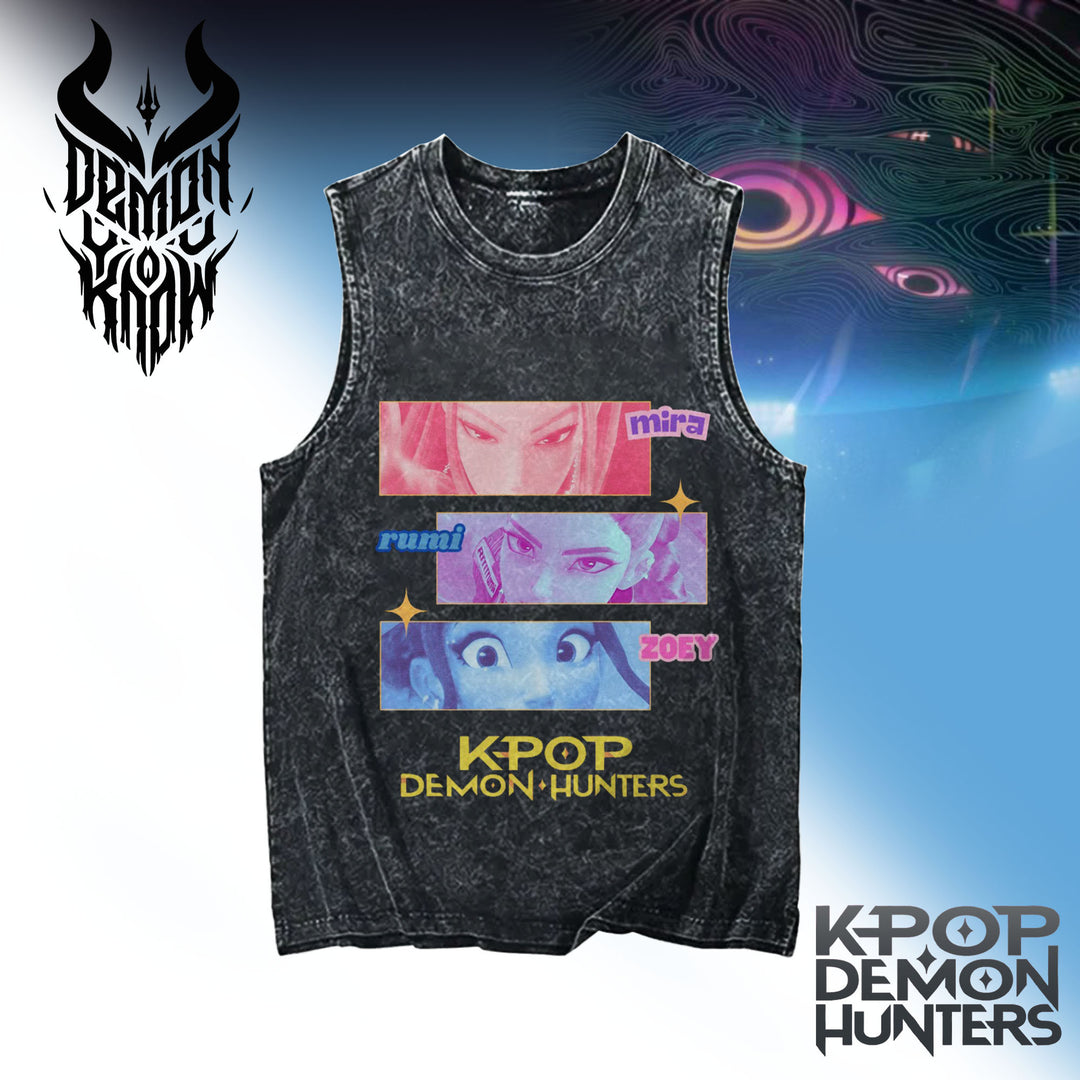 Huntrix Kpop Demon Washed Tank