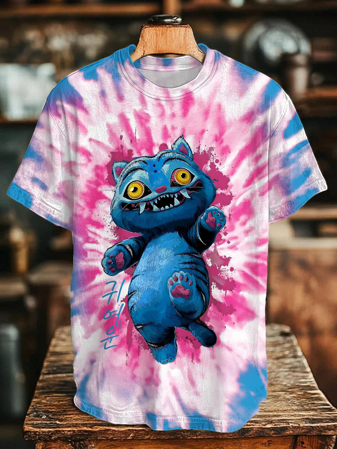 Demon Hunter Pattern Crew Neck T-shirt