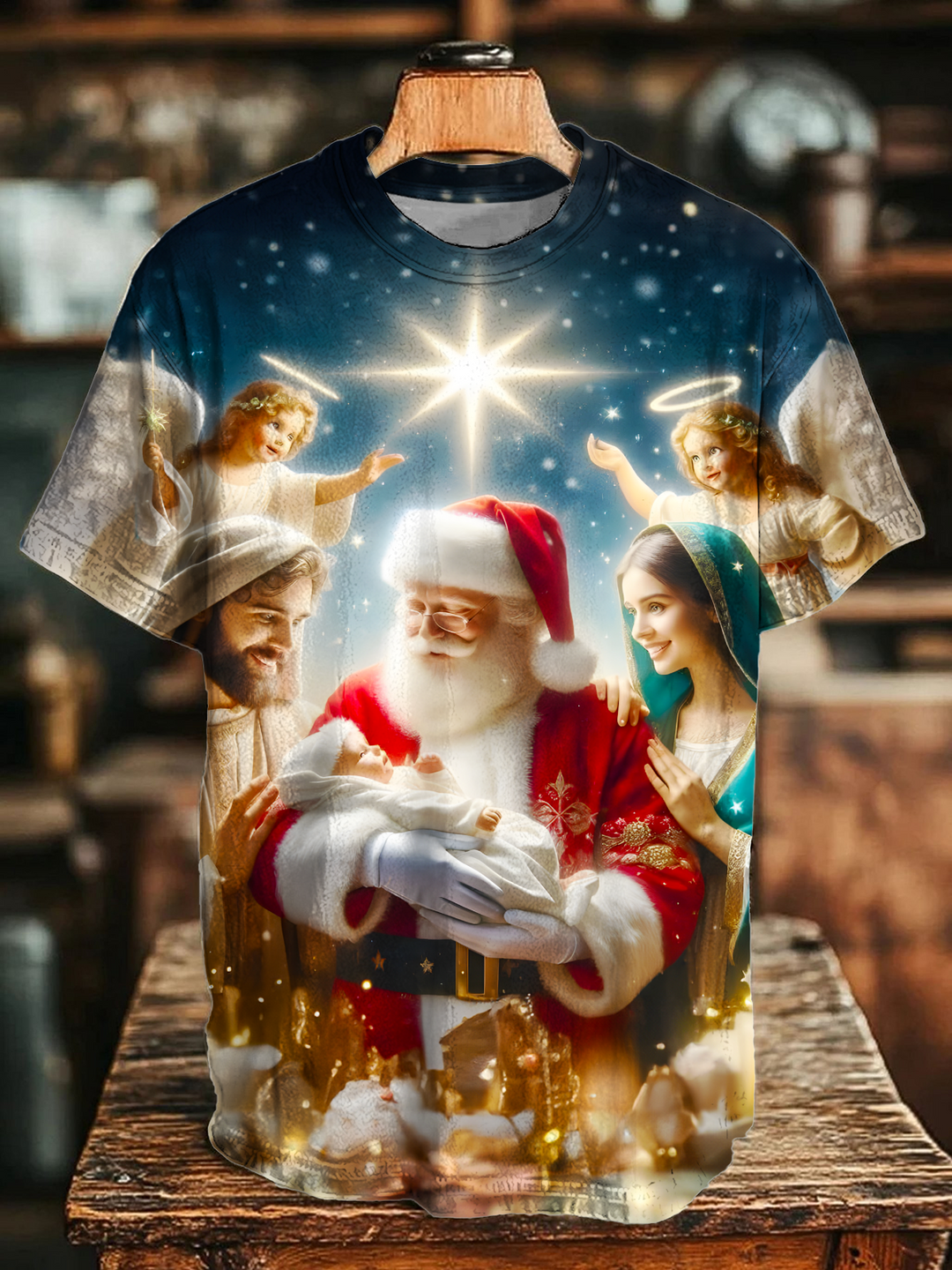 Christmas Jesus Faith Crew Neck T-shirt
