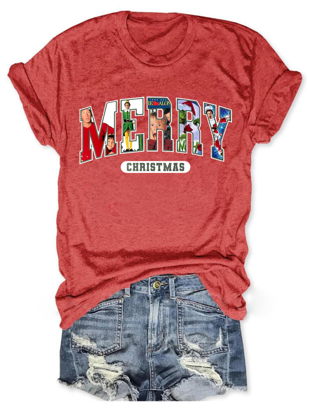 Merry Christmas Crew Neck T-shirt