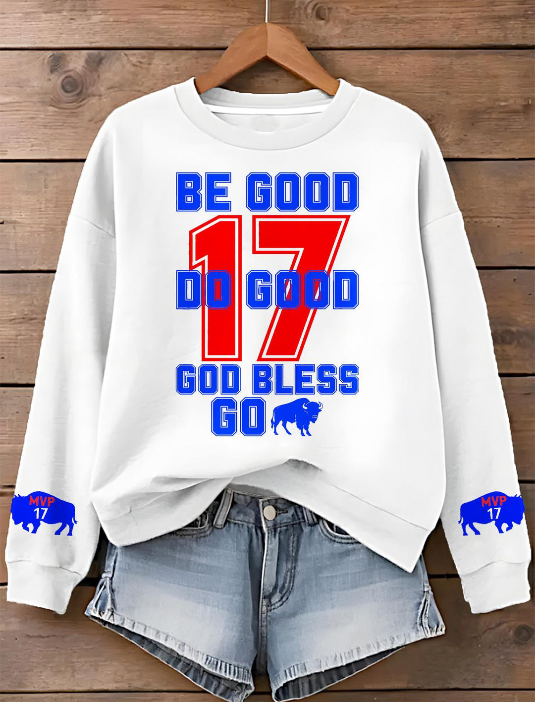 Buffalo Bills Printed Long Sleeve Casual Top