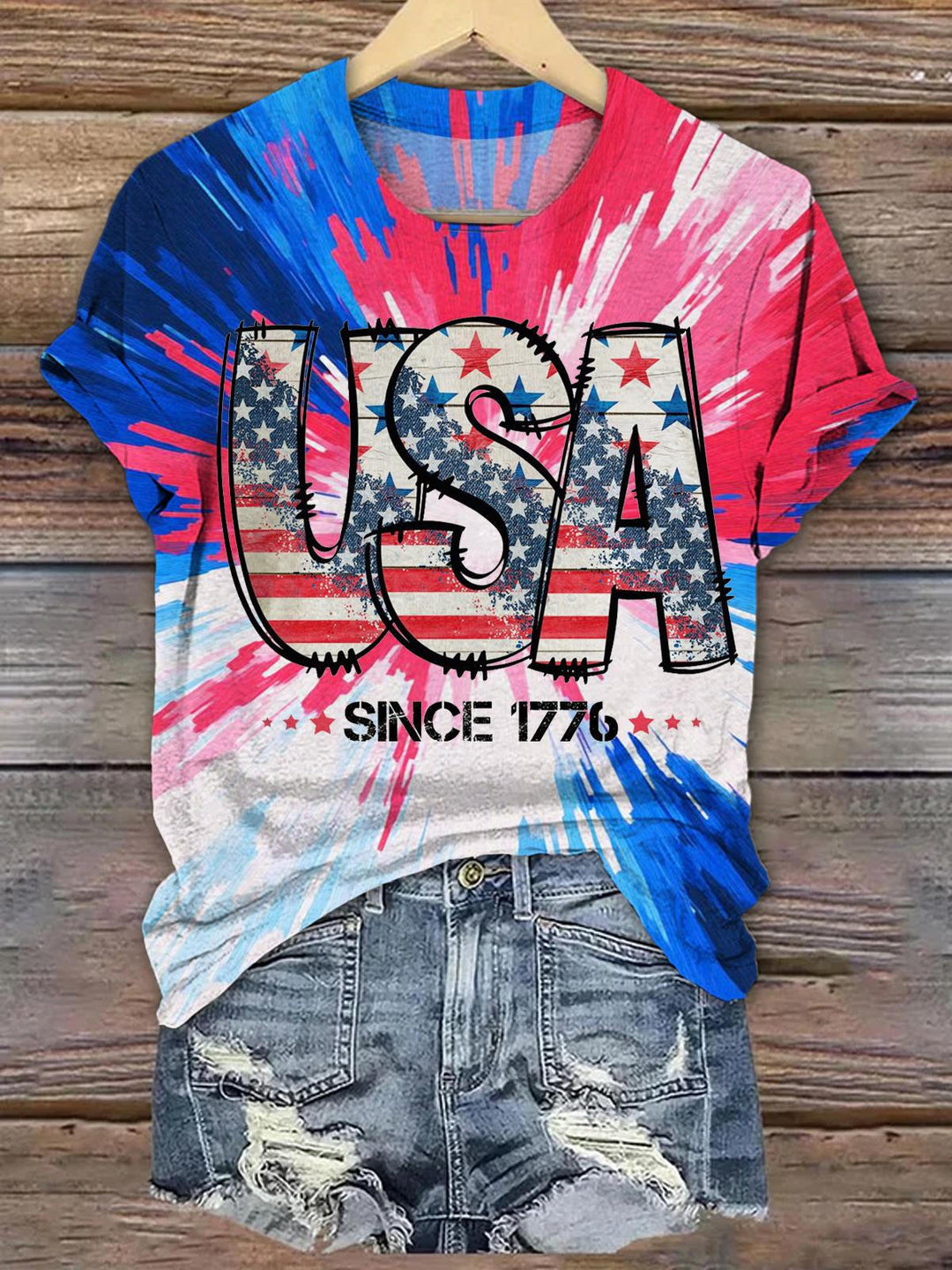 USA Since 1776 Crew Neck T-shirt