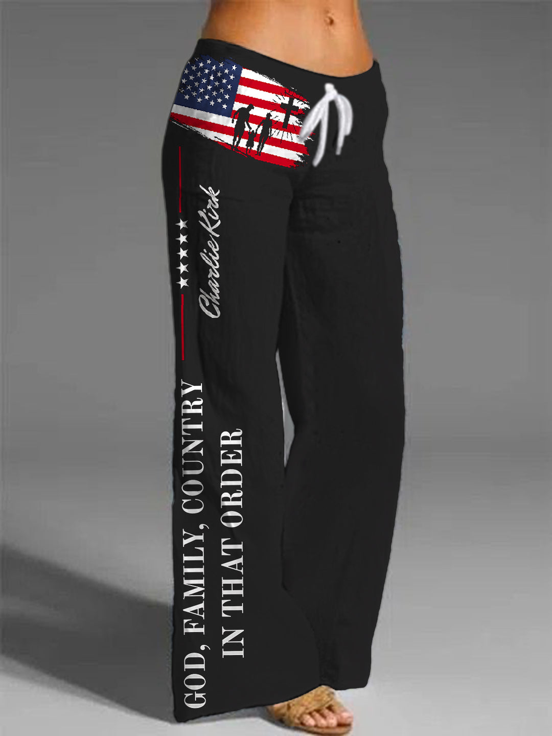 Charlie Kirk Women's Printed Casual Pants