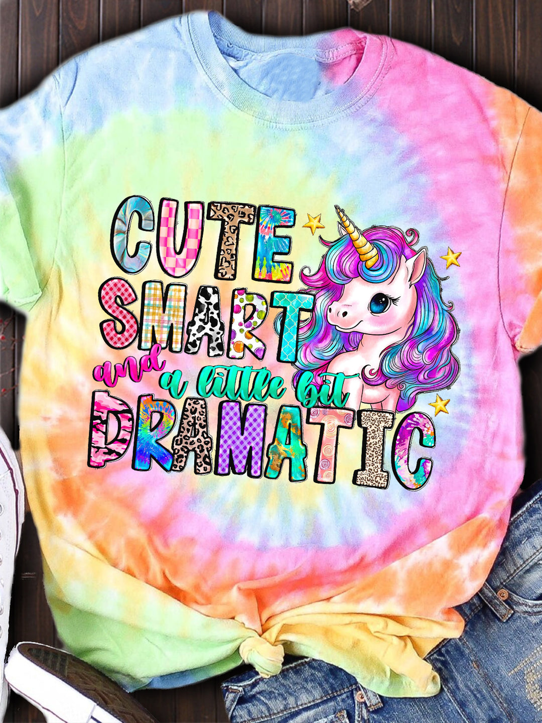 Unicorn Funny Word Crew Neck T-shirt