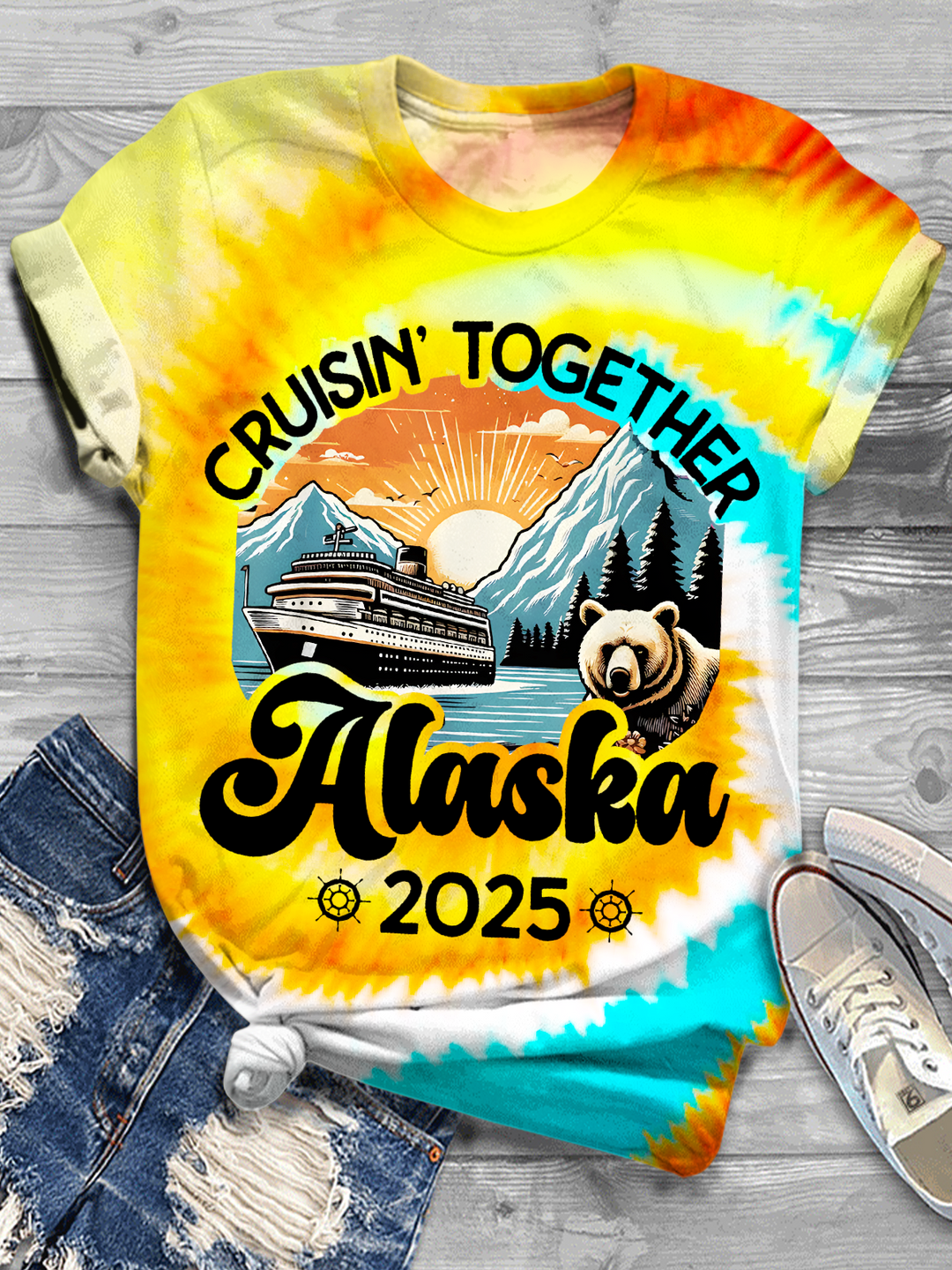 Cruisin' Together Alaska 2025 Crew Neck T-shirt