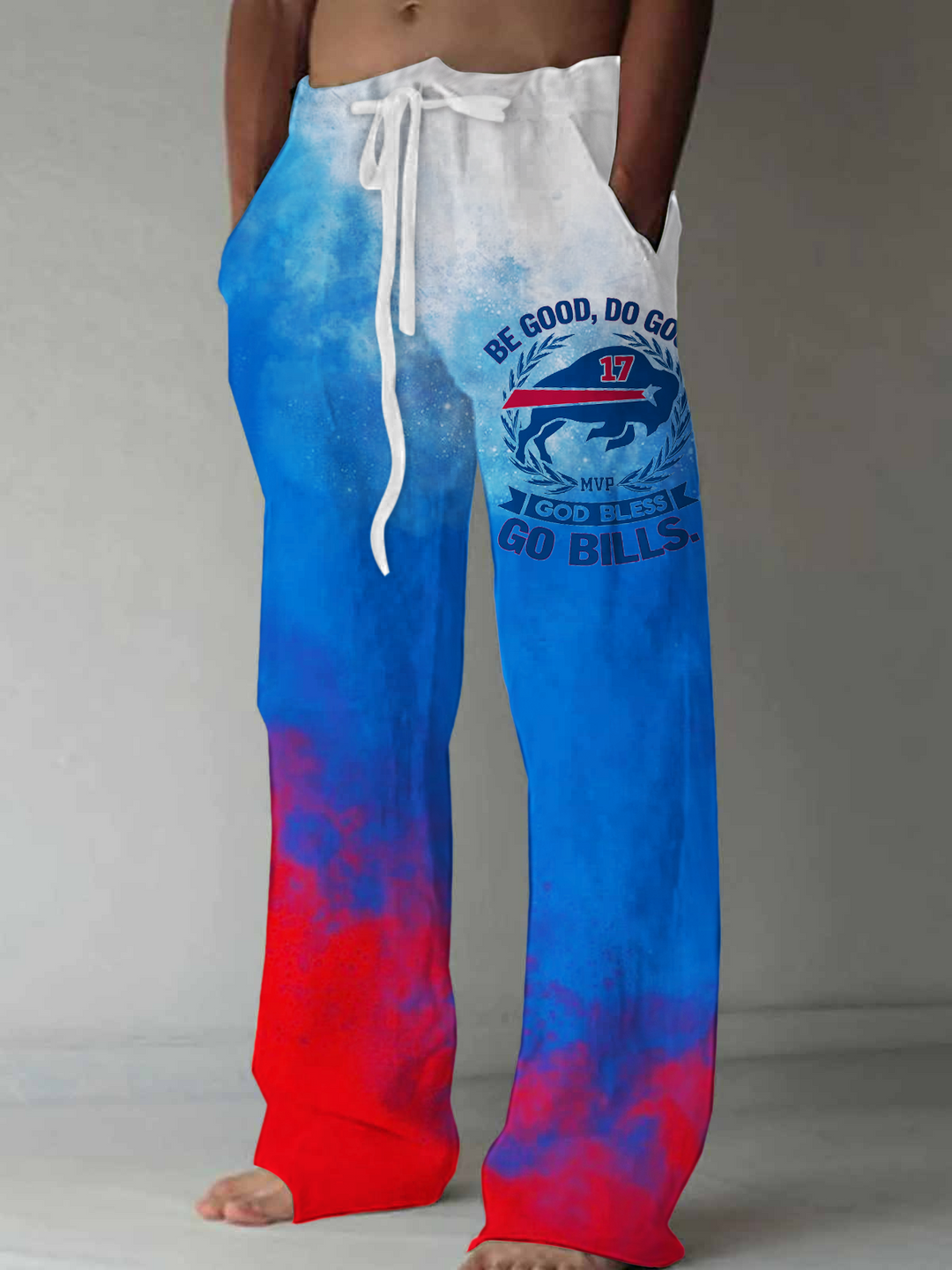 Men's Buffalo Football Casual Elastic Waist Pants