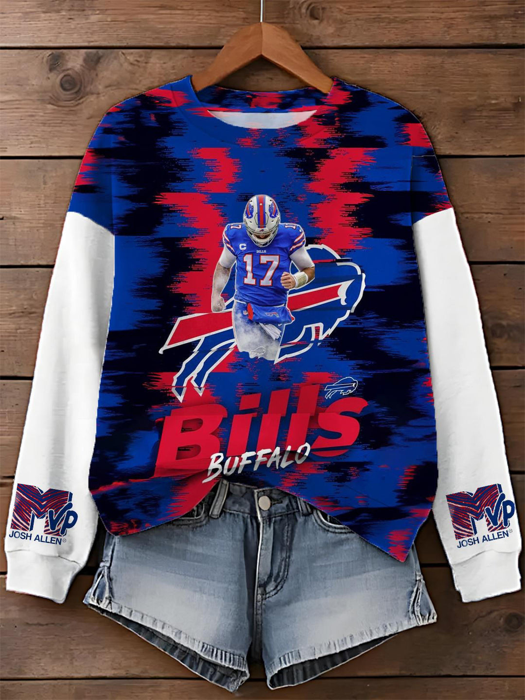 Buffalo Bills Printed Long Sleeve Casual Top