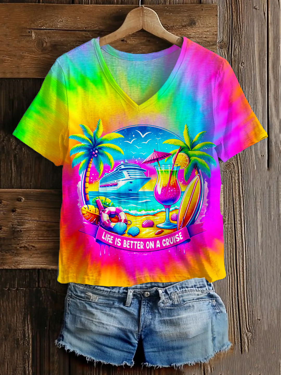 Life Is Better On A Cruise V-neck T-Shirt