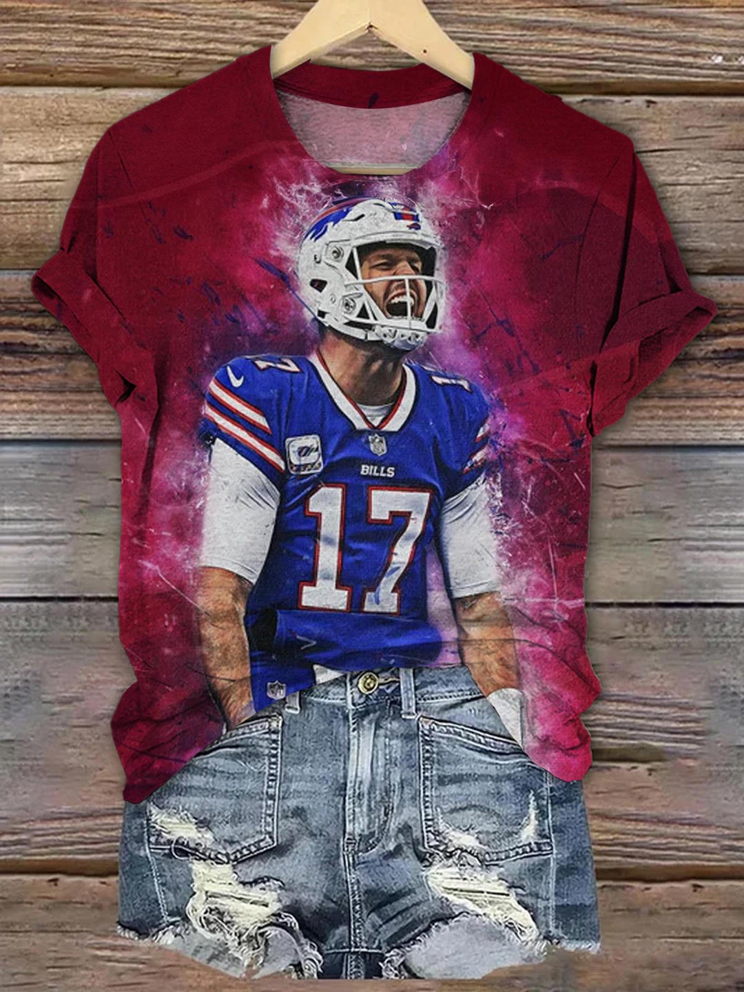 Josh Allen Buffalo Bills Crew Neck T-shirt