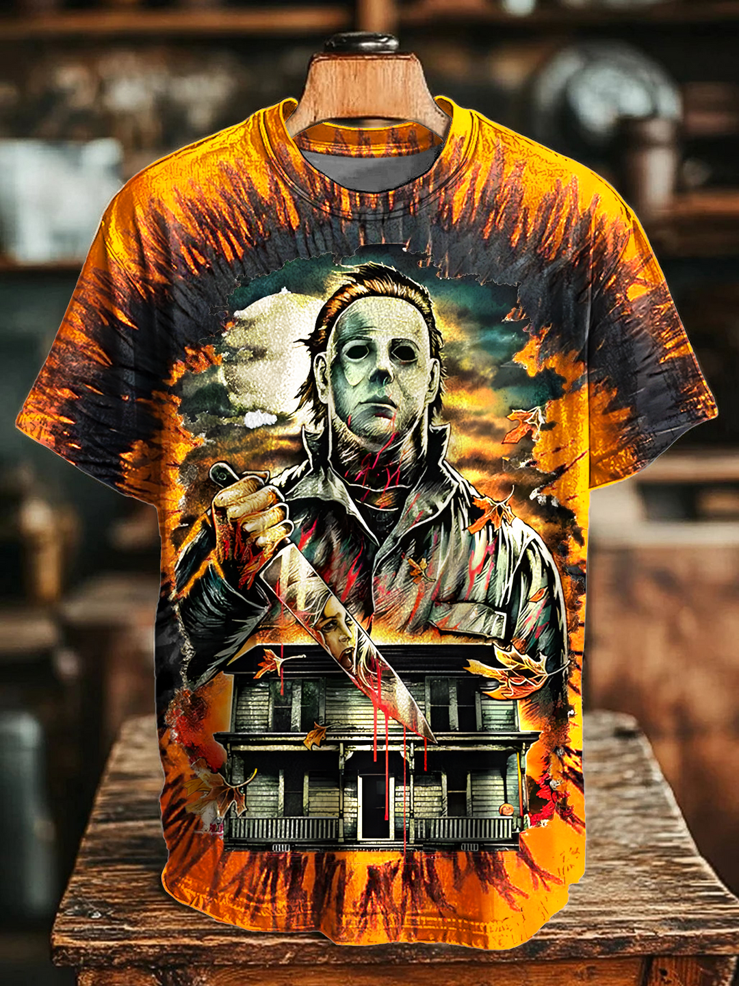 Horror House Slasher Crew Neck T-shirt