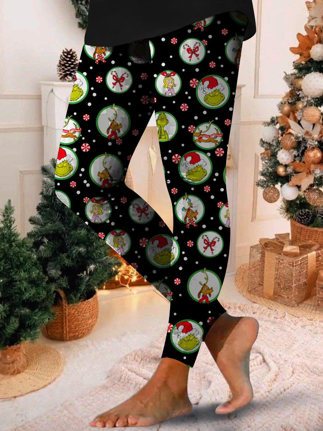 Women's Cute Anime Characters Print Leggings