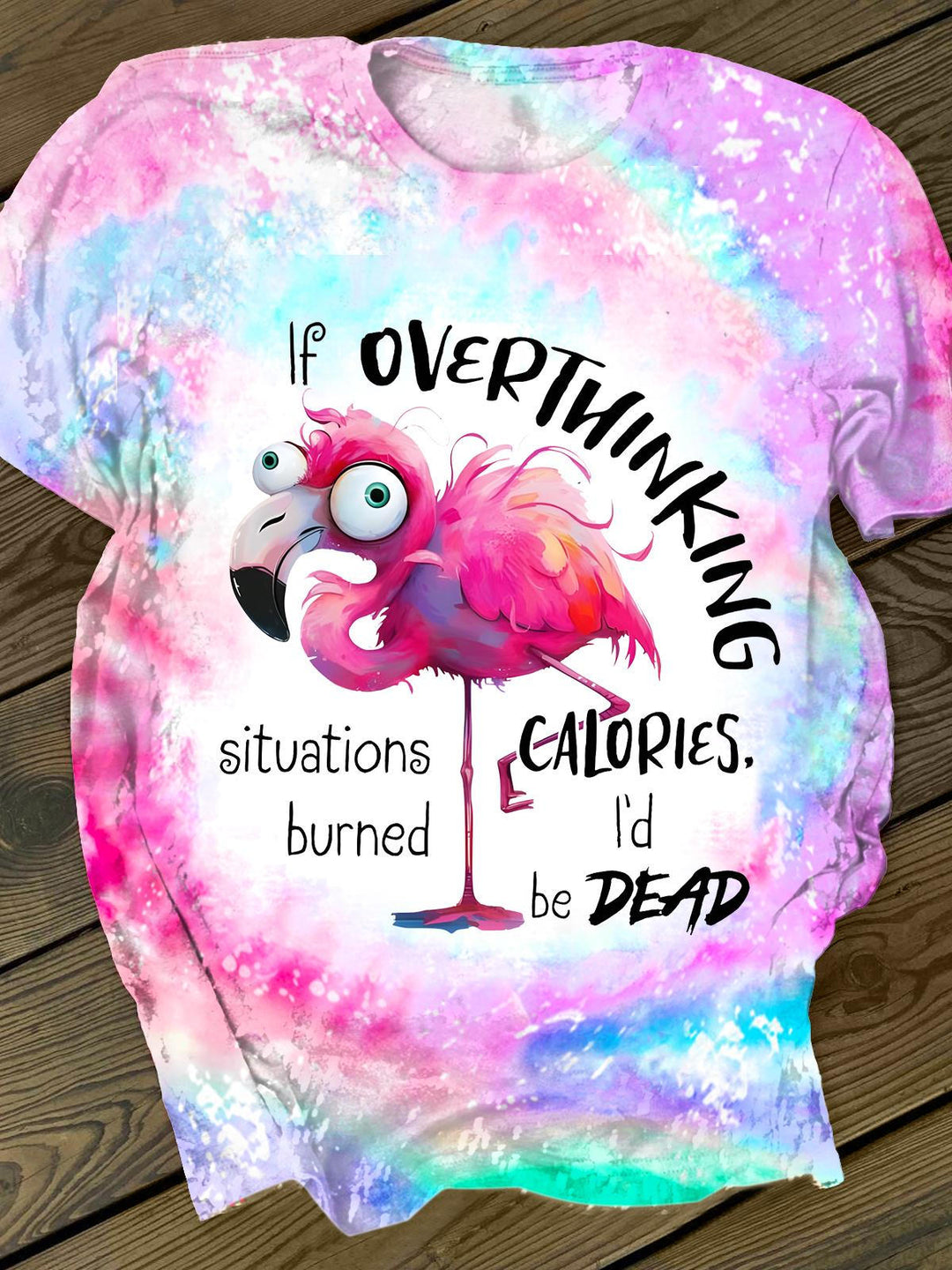 Fun Ostrich Print Crew Neck T-shirt