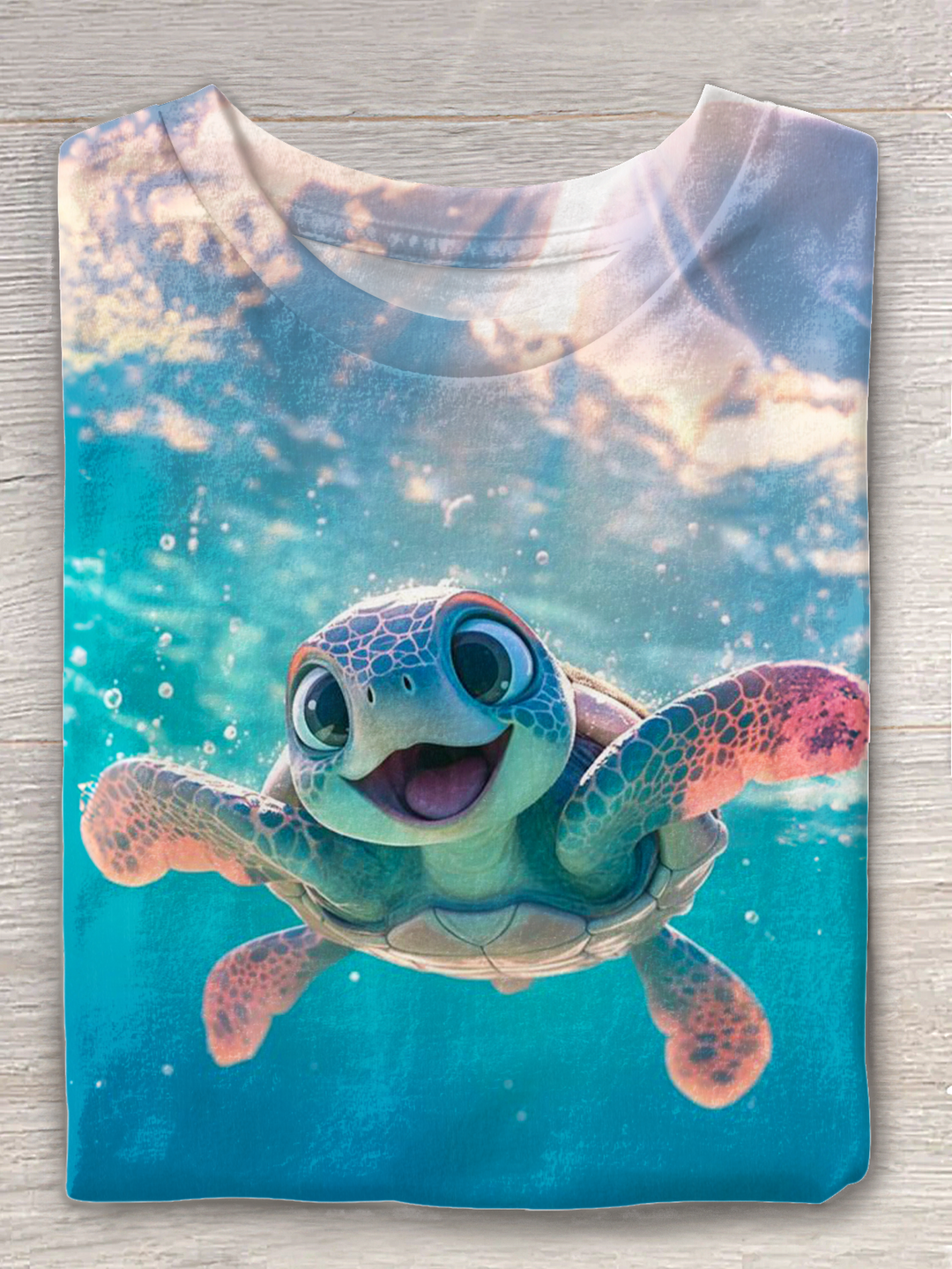 Fun HappyTurtles Crew Neck T-shirt