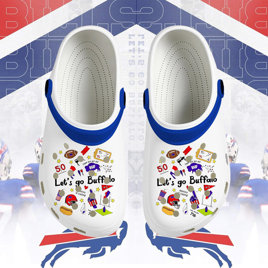 Buffalo Bills Football Adult Crocs Shoes