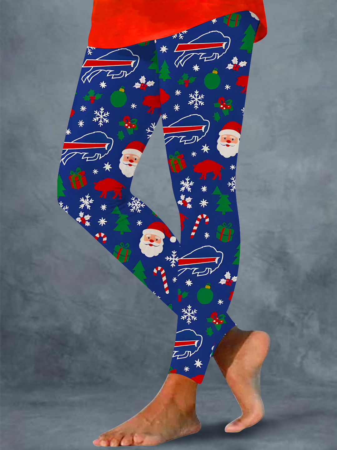 Buffalo Christmas Print Leggings