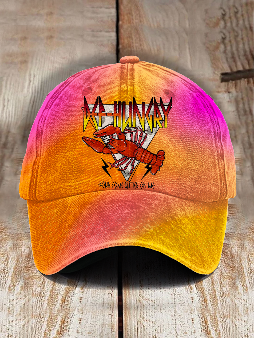 Def-Hungry Pour Some Butter On Me Print Baseball Cap