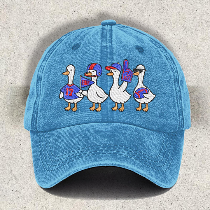 Fun Buffalo Cartoon Printed Baseball Cap