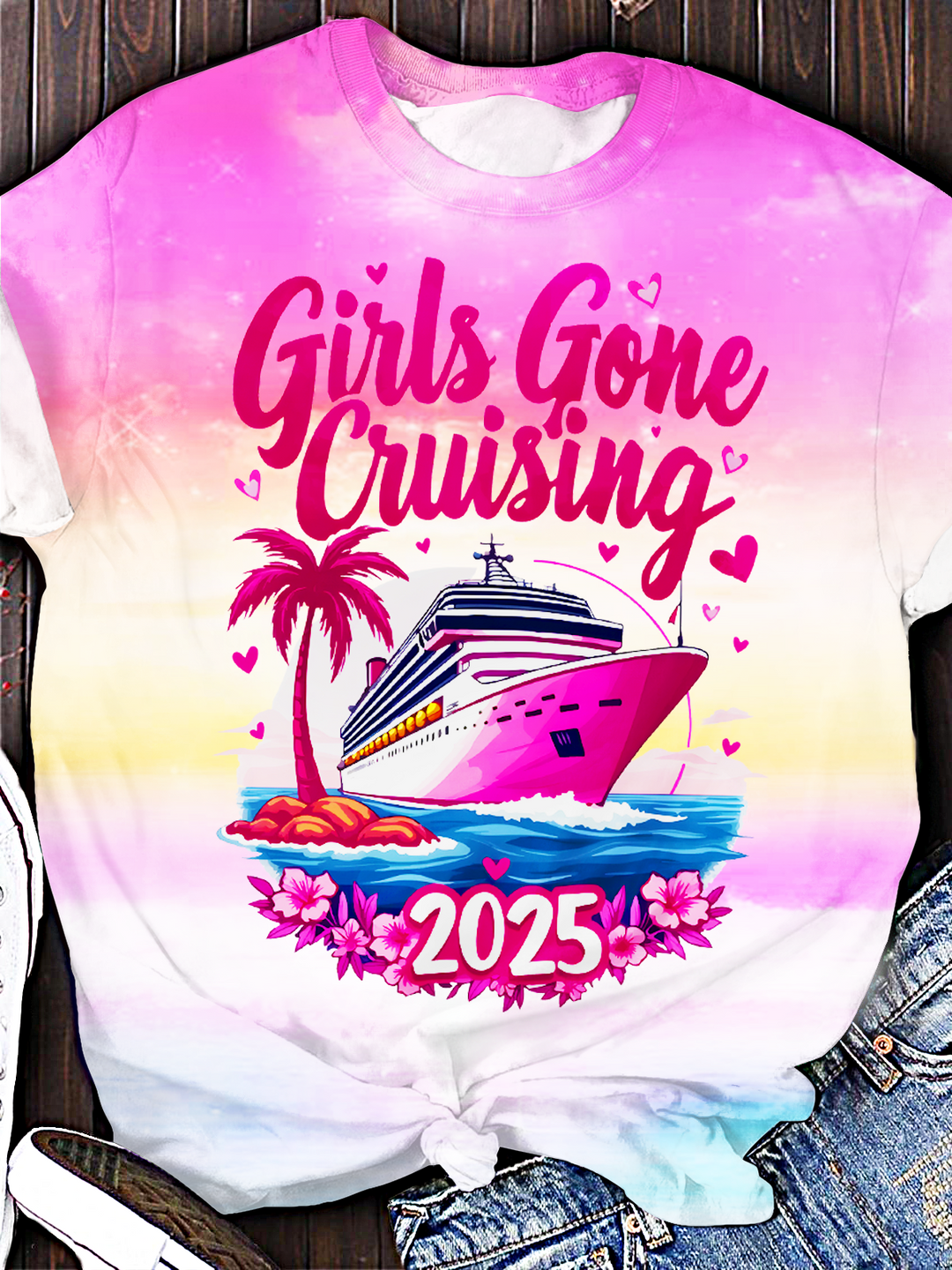 Girls Gone Cruising 2025 Crew Neck T-shirt