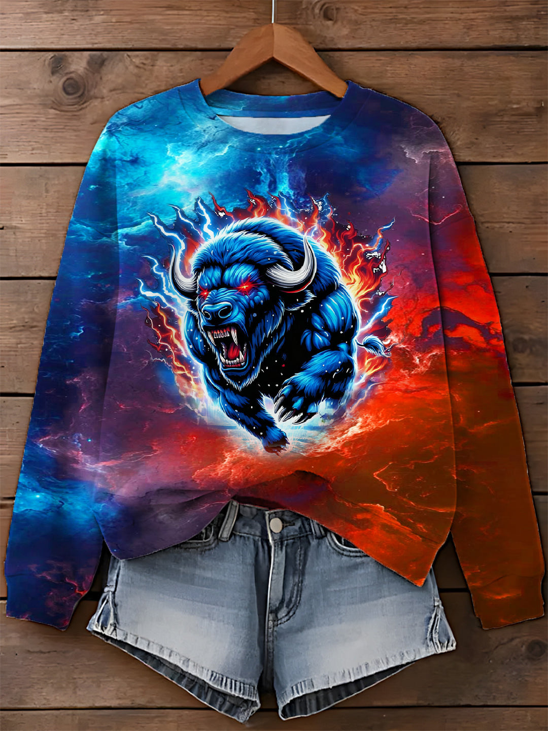 Buffalo Bills Football Printed Long Sleeve Casual Top
