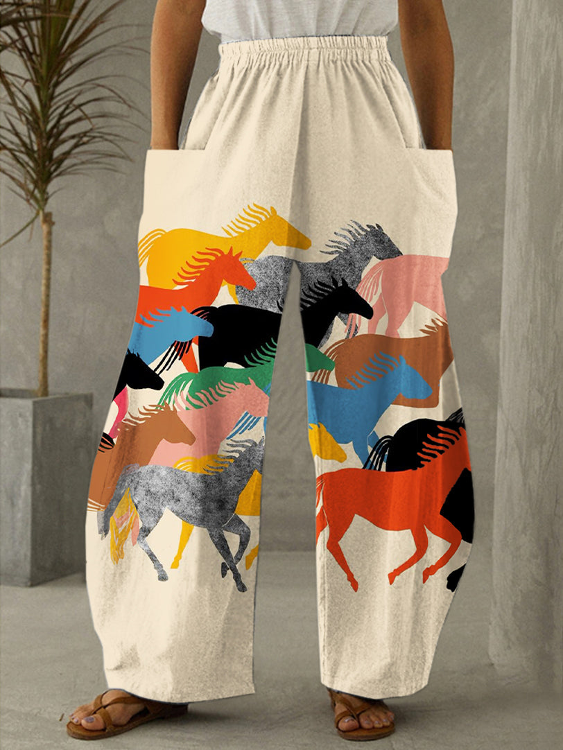 Western Jockey Print Casual Pants