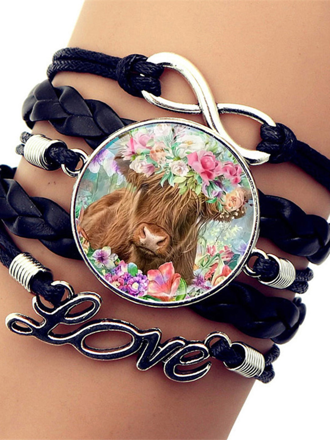 Highland Cow Bracelet Women's Jewelry Multi-layer Braiding