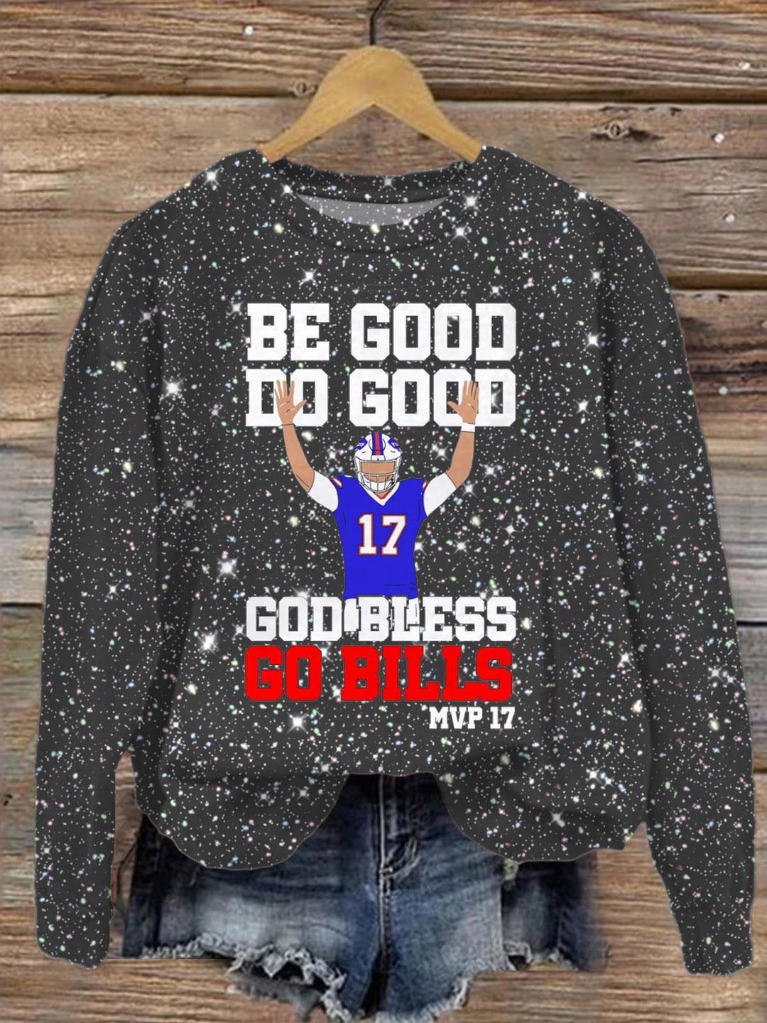 Buffalo Bills Football Printed Long Sleeve Casual Top