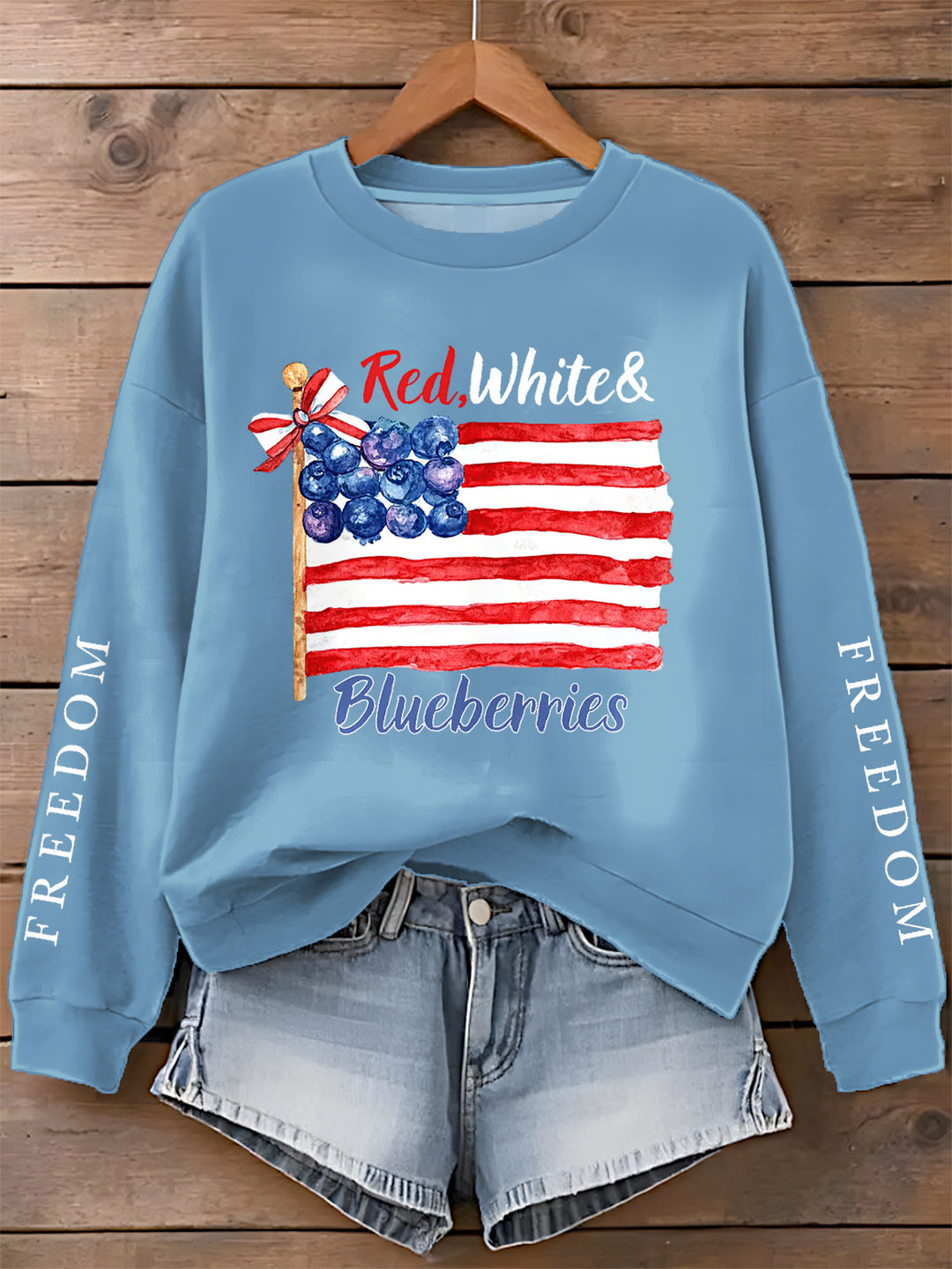 Freedom Printed Long Sleeve Casual Top