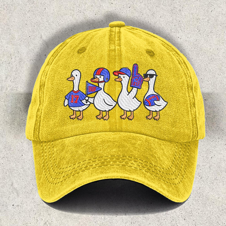 Fun Buffalo Cartoon Printed Baseball Cap