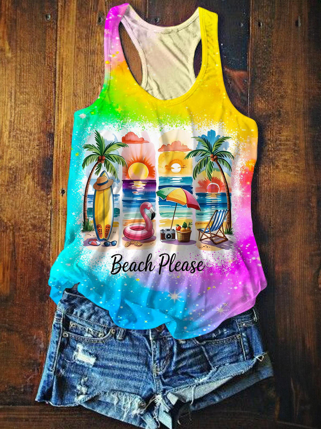 Summer Creative Printed Casual Tank Top