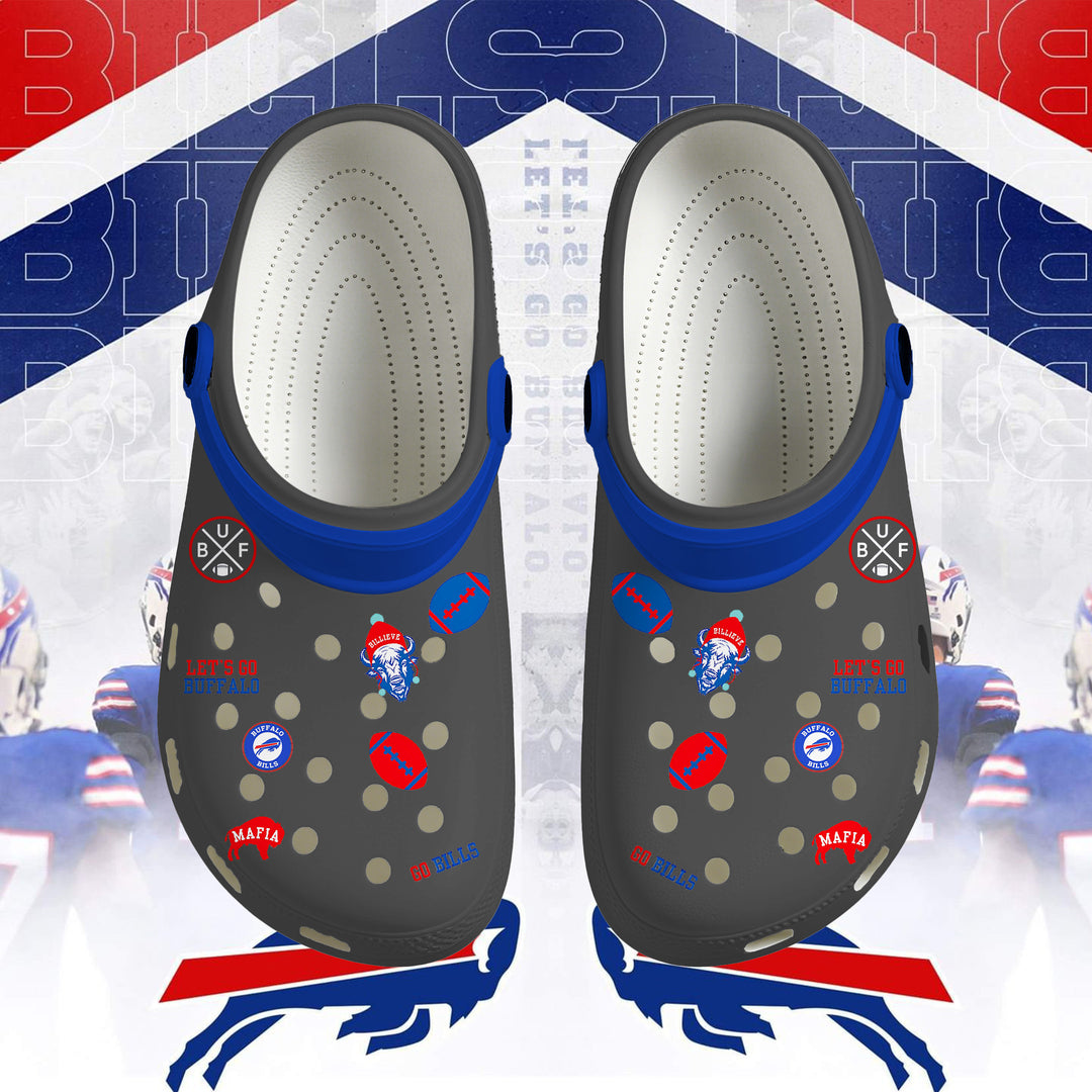 Buffalo Bills Football Adult Crocs Shoes