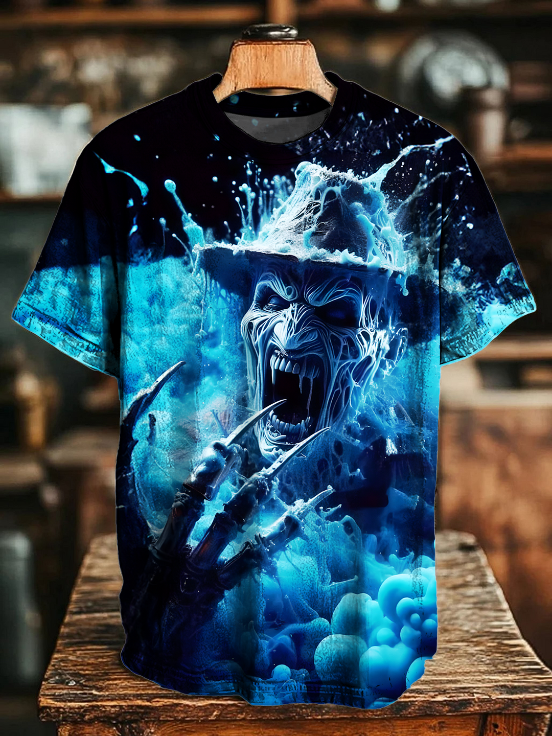 Horror Halloween Characters Crew Neck T-shirt