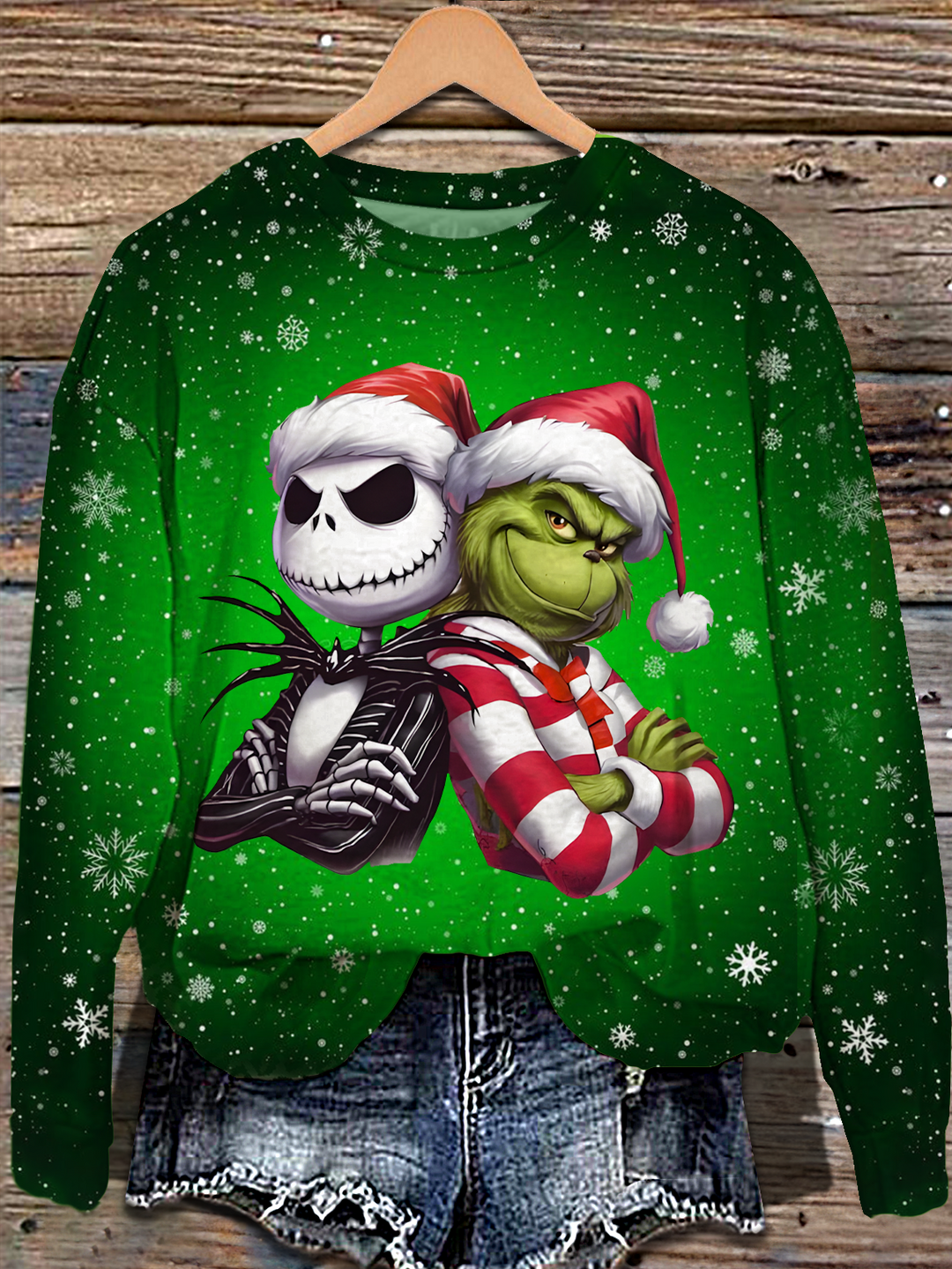 Christmas Movie CharacterPrinted Long Sleeve Casual Top