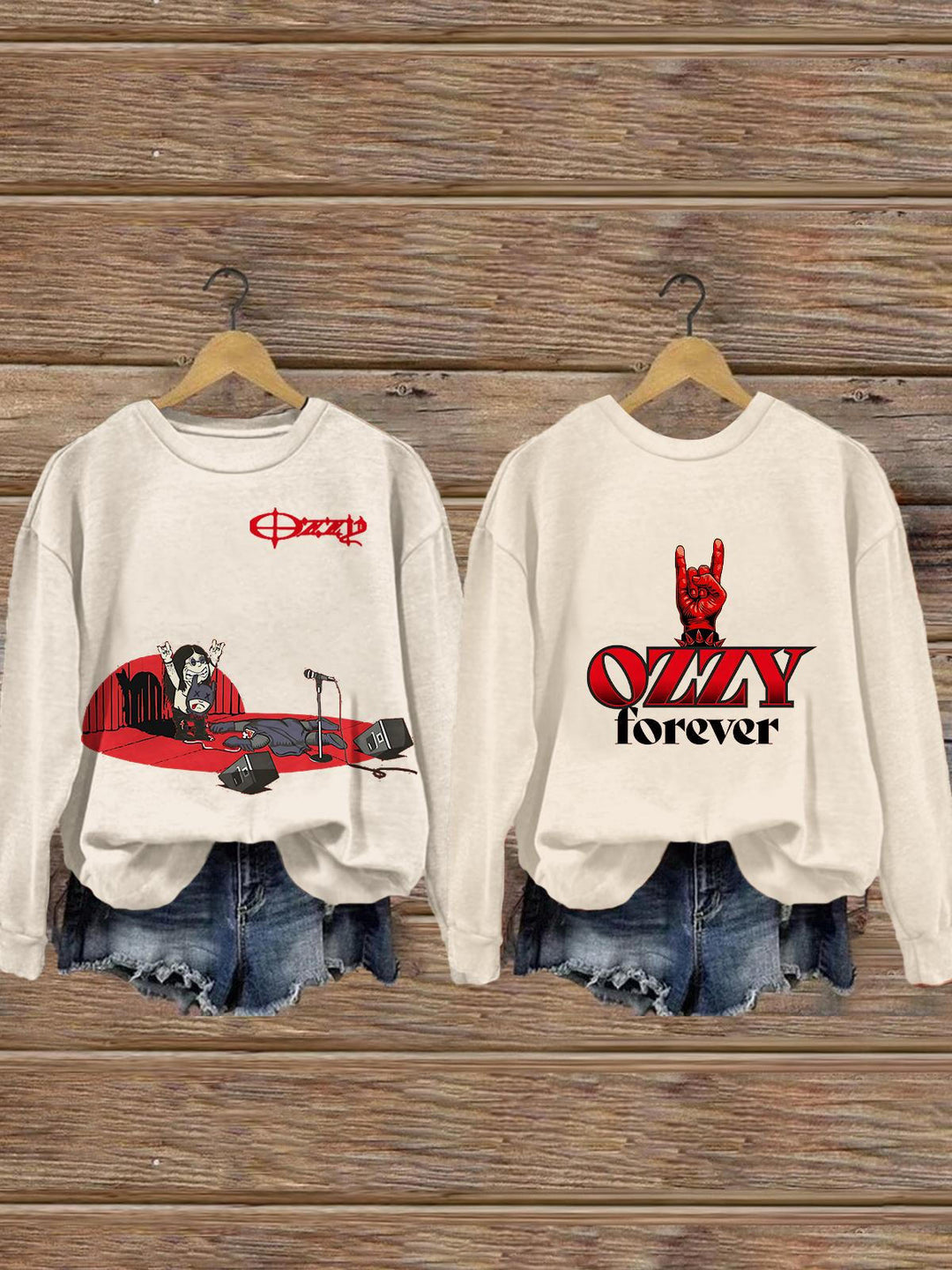 Ozzy Osbourne Long Sleeve Printed Hoodie