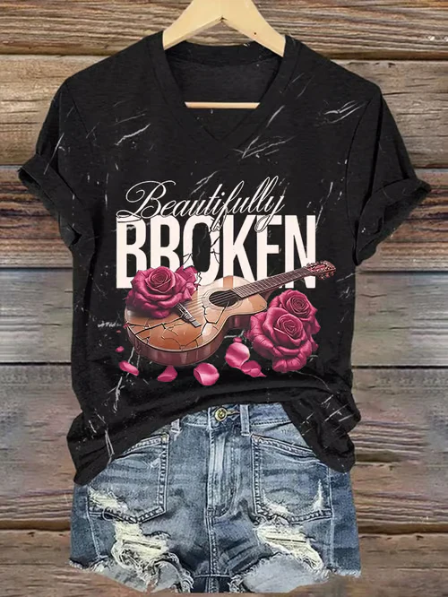 Beautifully Broken V-neck T-Shirt