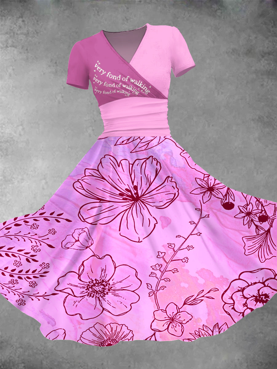 Pride And Prejudice V Neck Short Sleeve Women's Dress