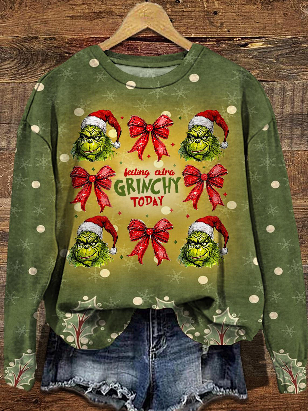 Women's Christmas Charming Bow Long Sleeve Casual Top