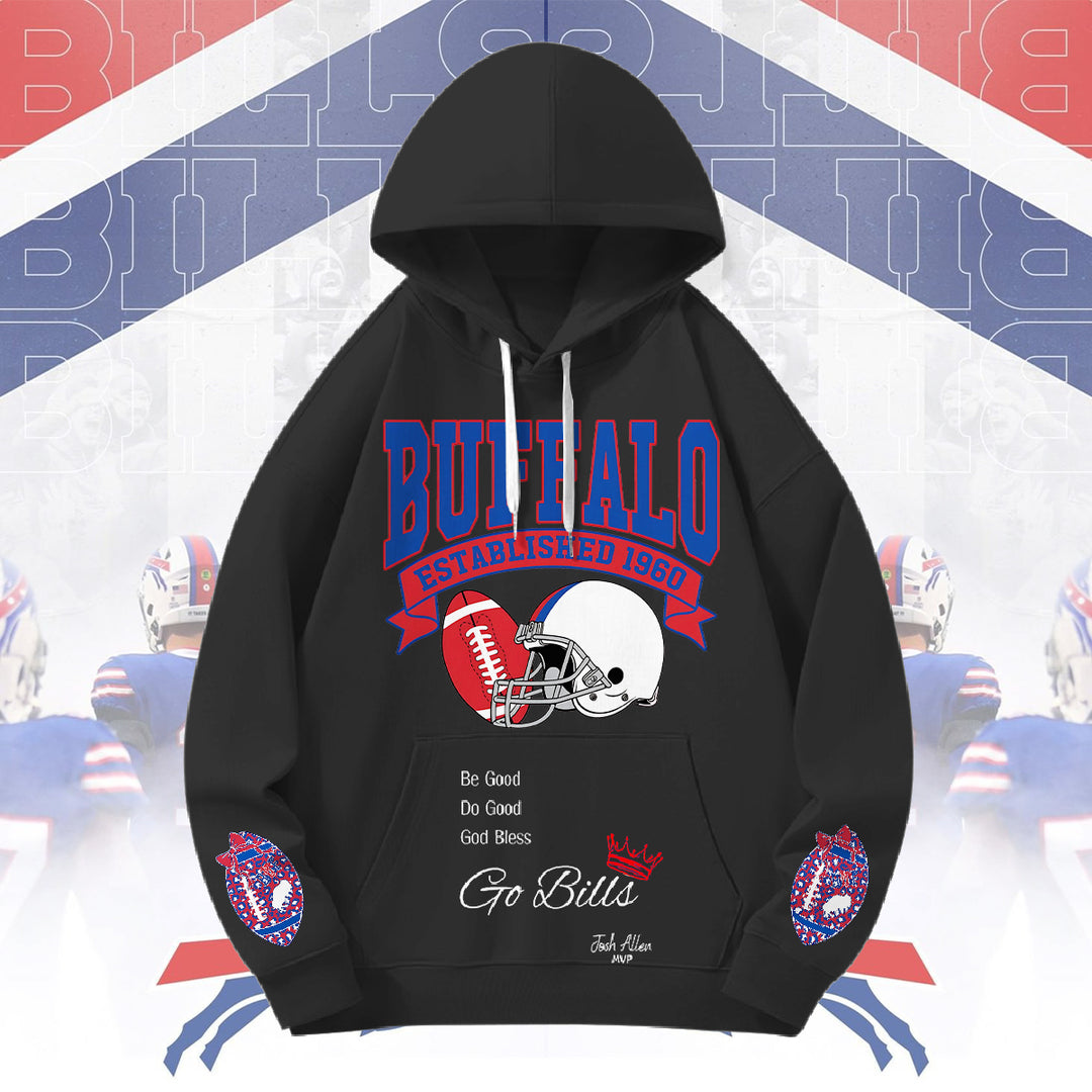 Buffalo Bills Loose Fit Hooded Sweatshirt With Pockets