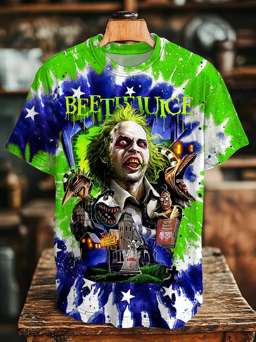 Halloween Movie Print Crew Neck T-shirt