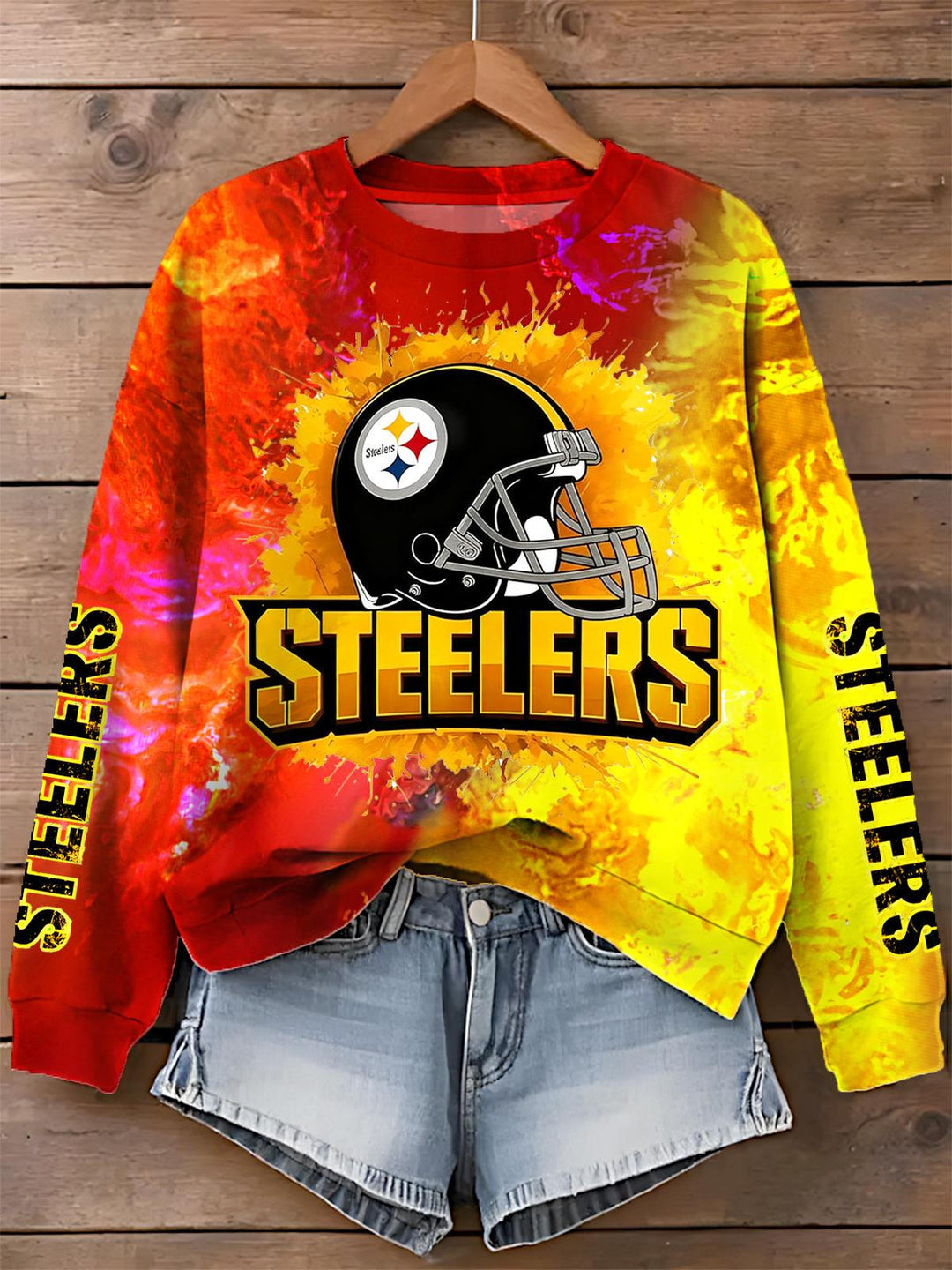Pittsburgh Steelers Football Long Sleeve Casual Top