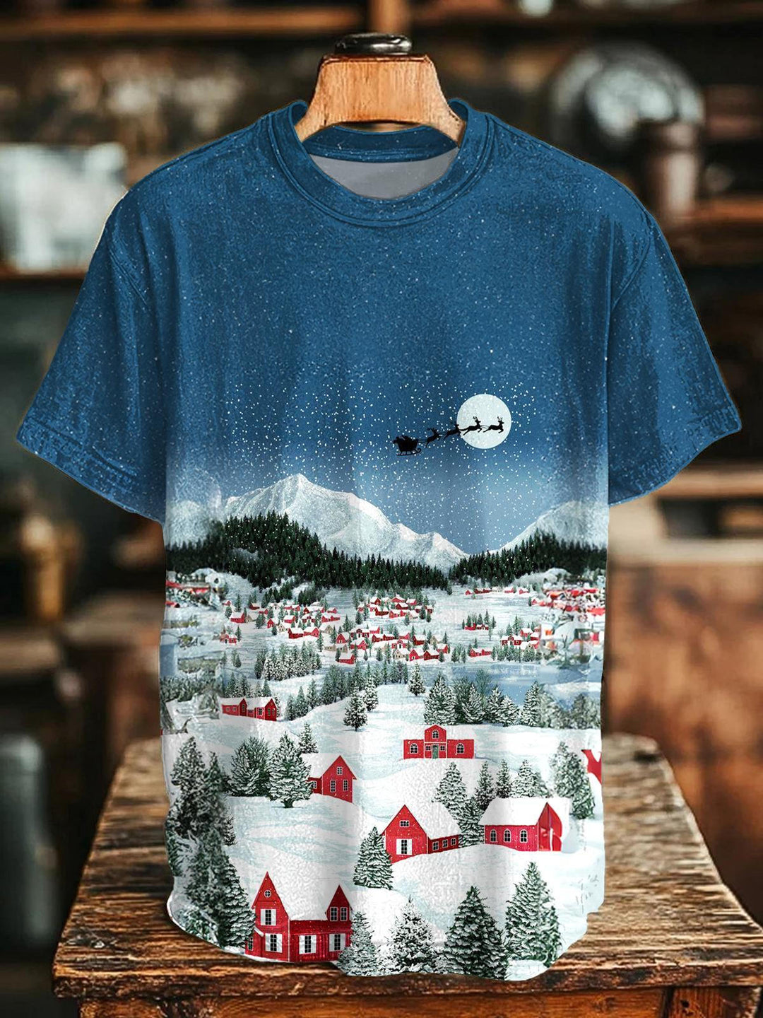 Christmas Eve Printed Crew Neck T-shirt