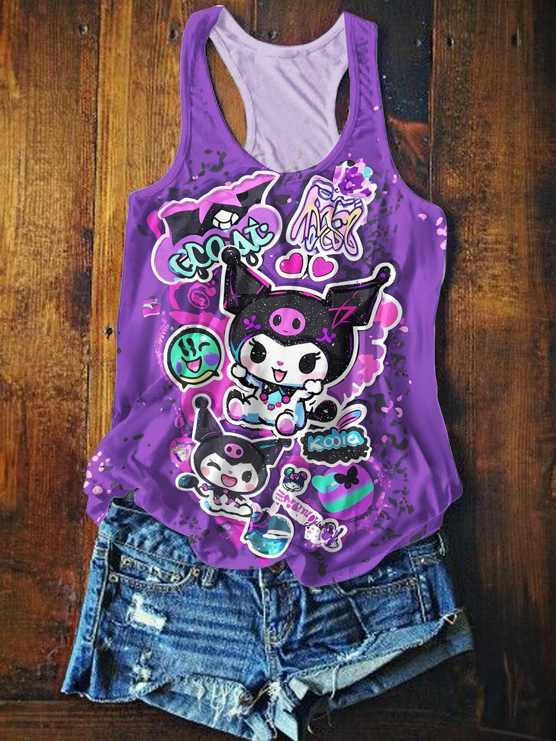 Cute Coulomi Printed Casual Tank Top
