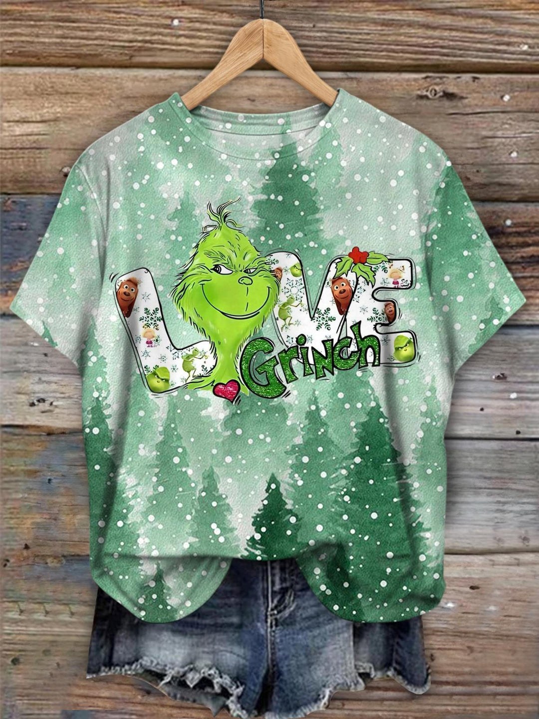 We All Love Christmas Crew Neck T-shirt