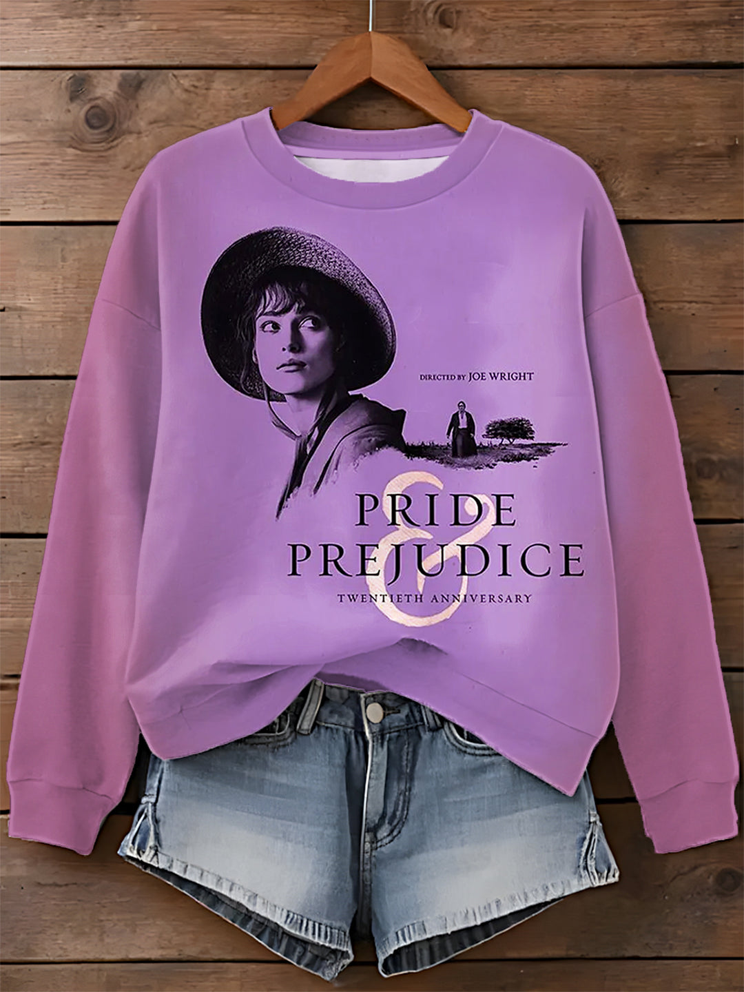 Pride And Prejudice Poster Print Long Sleeve Casual Top