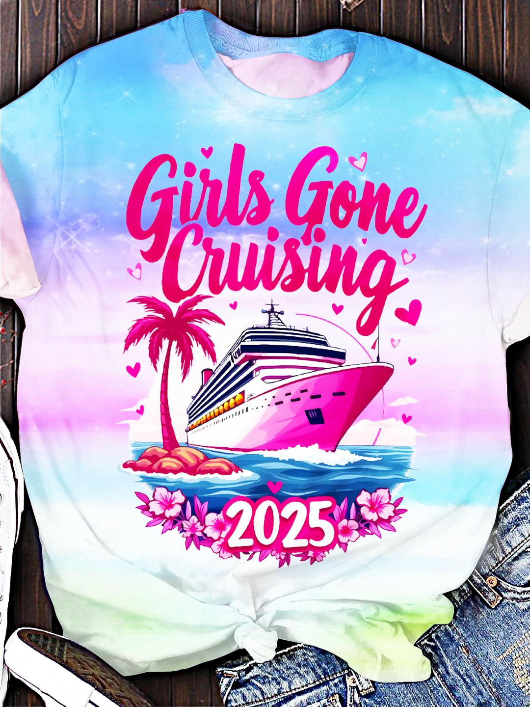 Girls Gone Cruising 2025 Crew Neck T-shirt