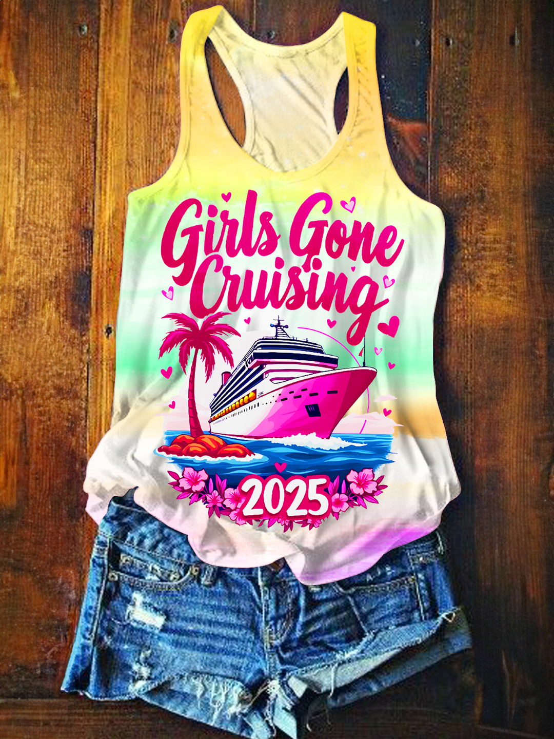 Girls Gone Cruising 2025 Printed Casual Tank Top