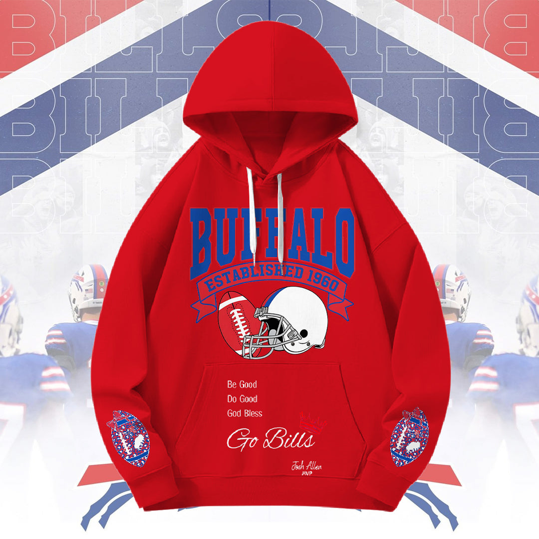 Buffalo Bills Loose Fit Hooded Sweatshirt With Pockets