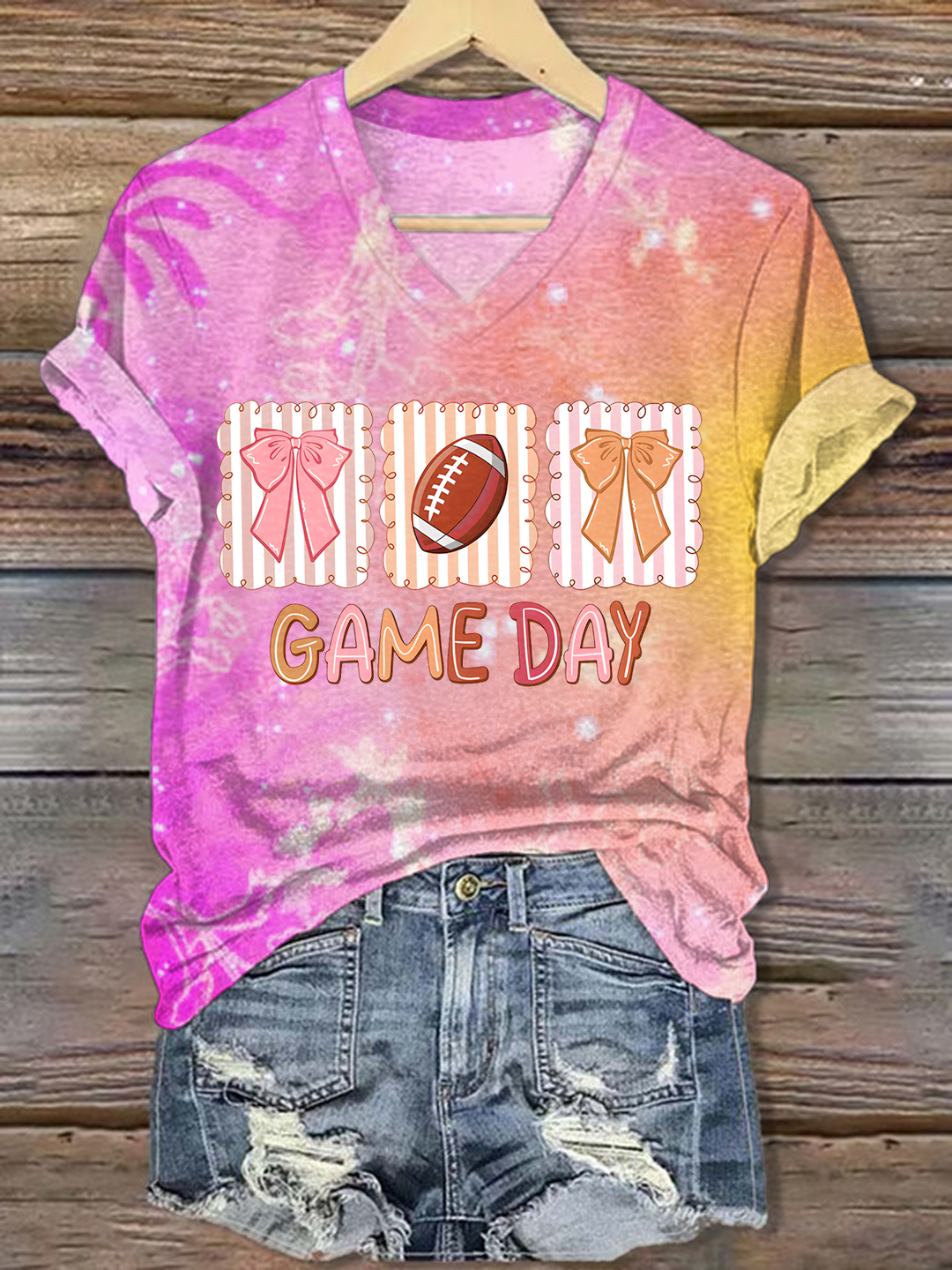 Football Game Crew Neck T-shirt