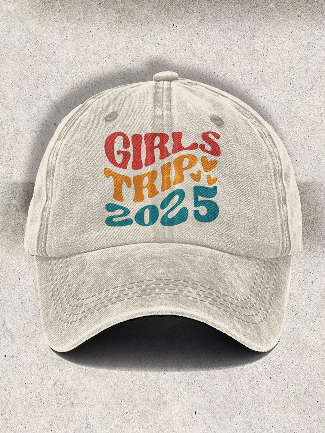 Girl Trip Vacation 2025 Print Baseball Cap