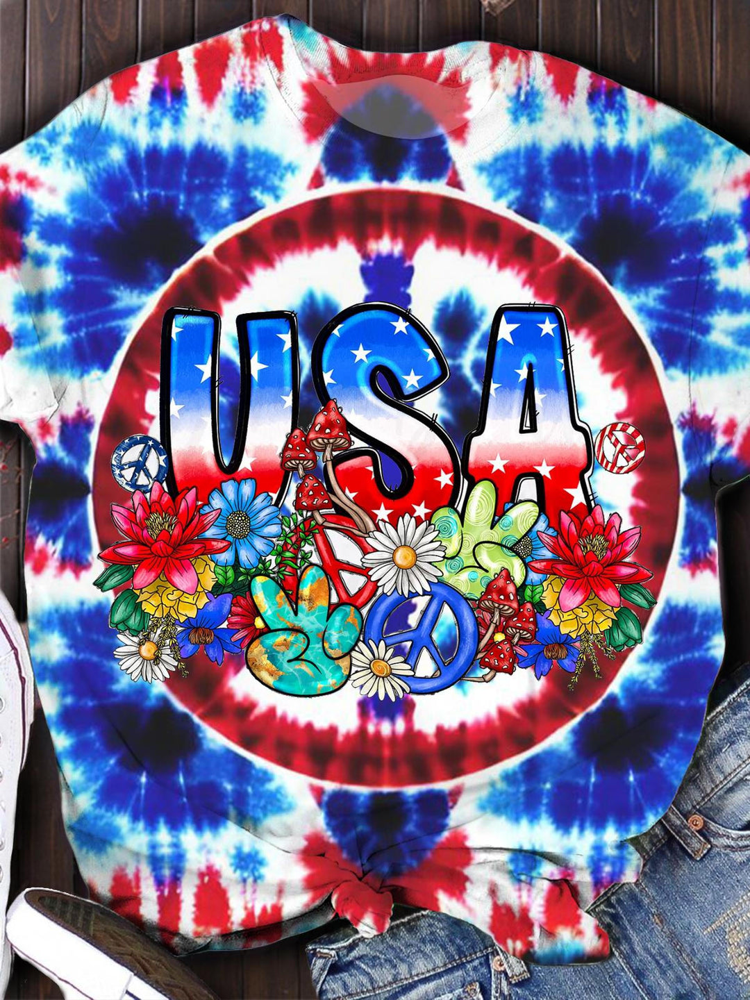 Hippie USA Crew Neck T-shirt