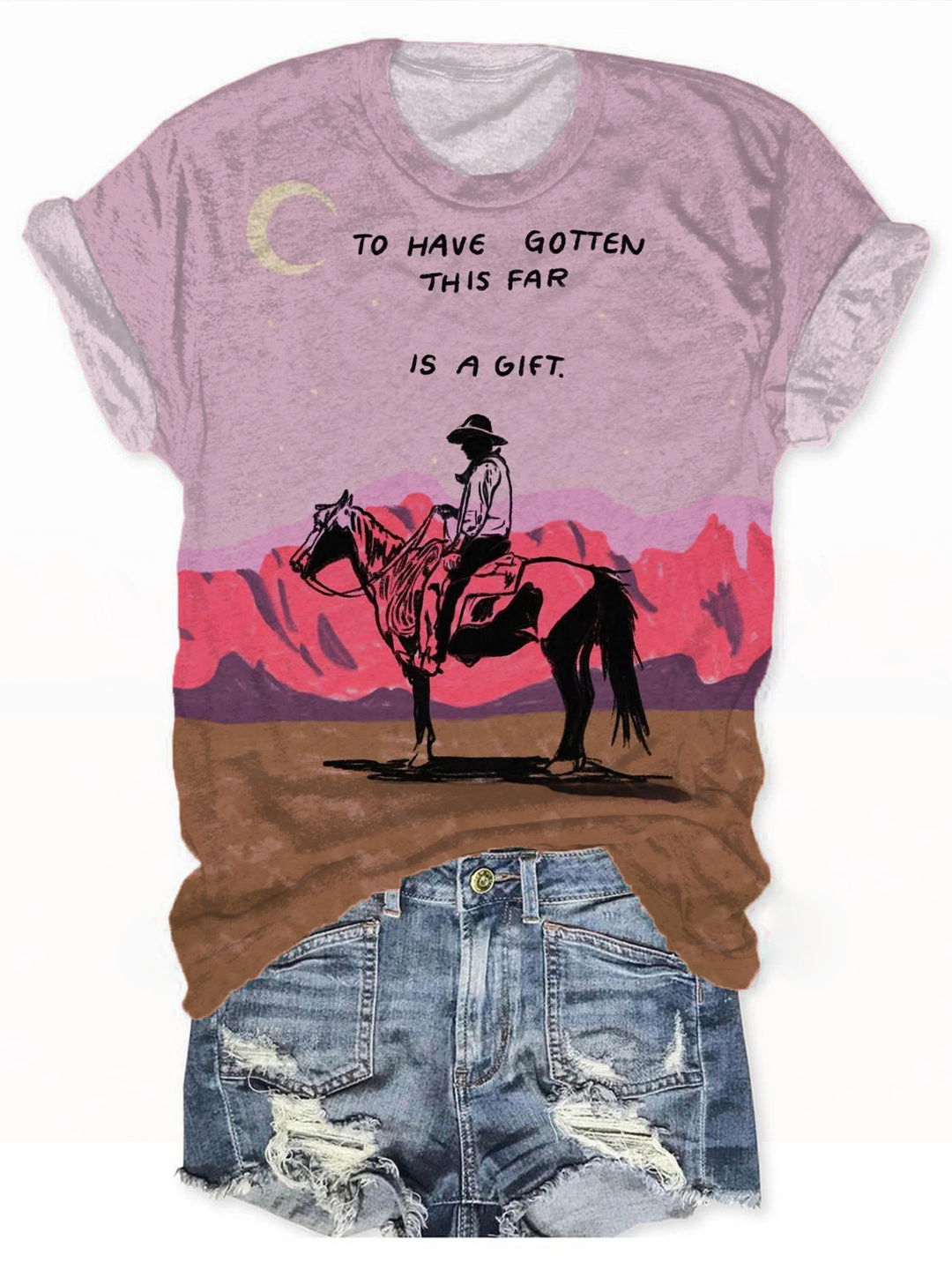 To Have Gotten This Far Is A Gift Crew Neck T-shirt